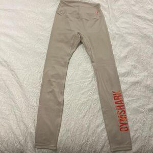 Gymshark Women's Tan and Cream Leggings